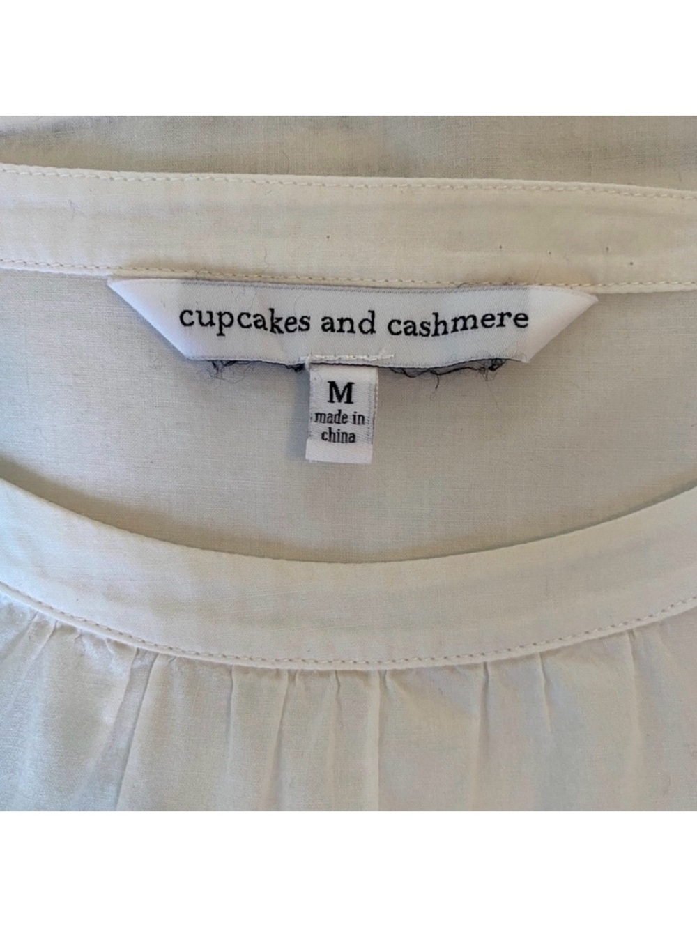 cupcakes & cashmere White Lace Trim Top - Picture 7 of 7